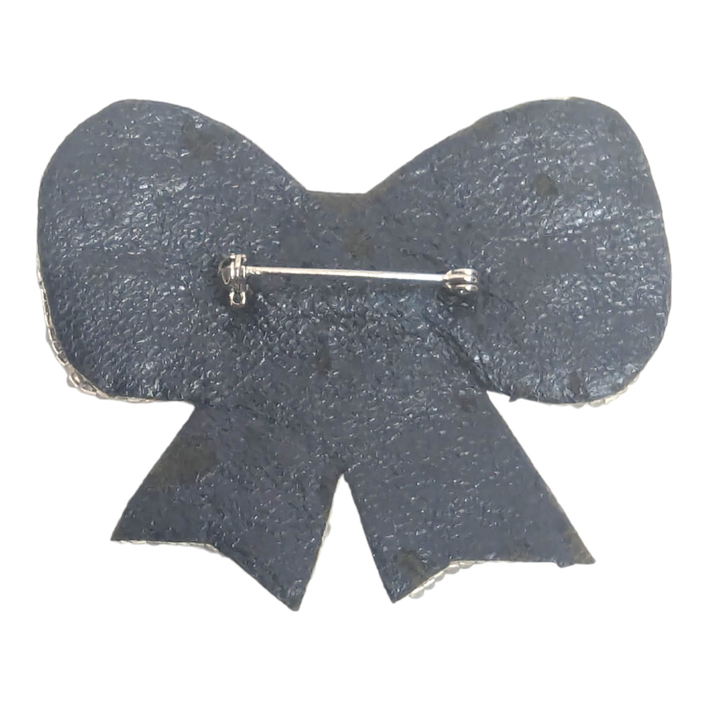 Avon 80s Handmade Fabric Back All That Glitters Sequin Bow Tie Brooch Pin No Box - Picture 3 of 4